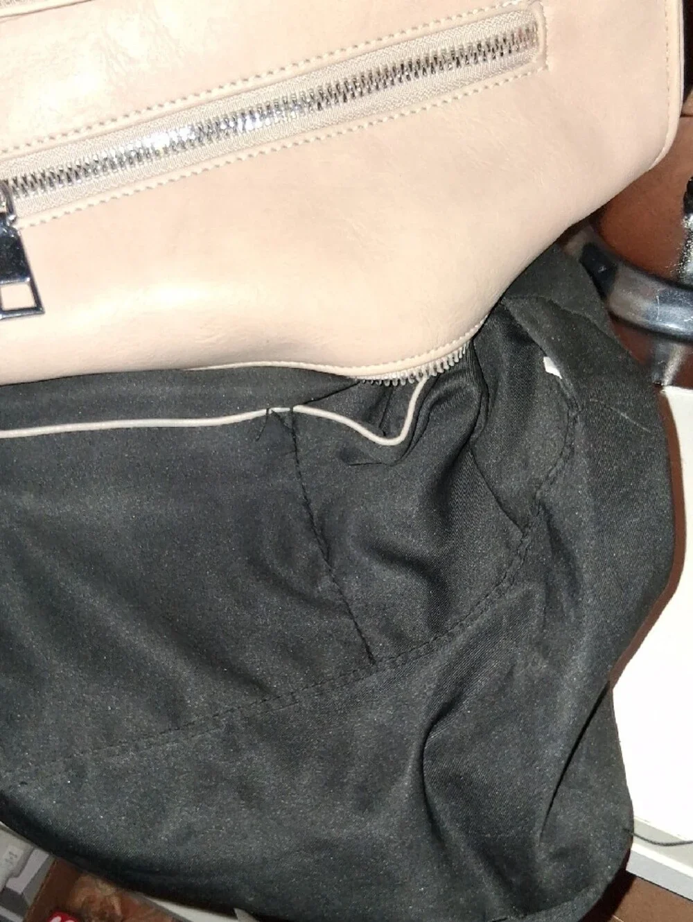 Genuine Leather Beige Convertible Women’s Backpack Tote - Unbranded